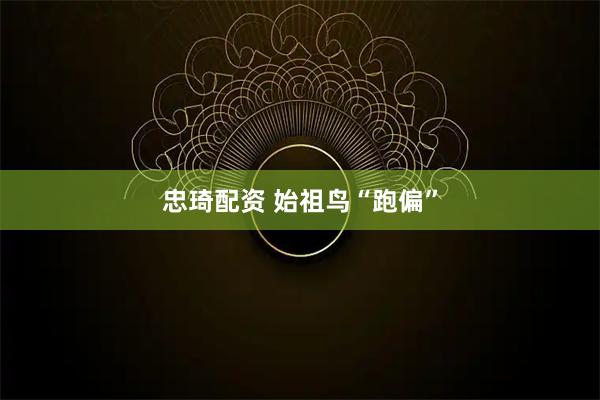 忠琦配资 始祖鸟“跑偏”