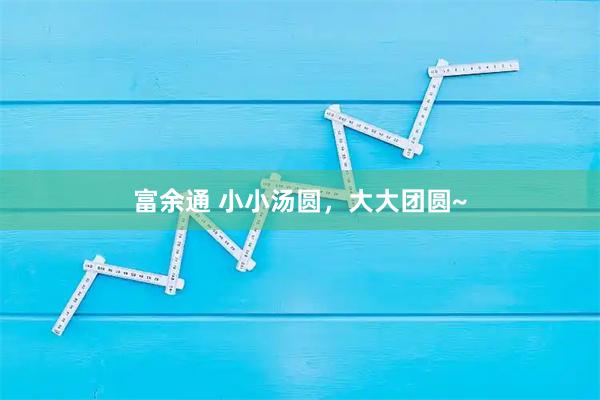 富余通 小小汤圆，大大团圆~