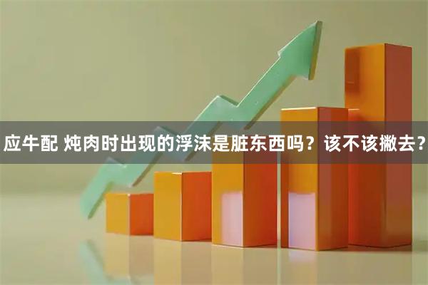 应牛配 炖肉时出现的浮沫是脏东西吗？该不该撇去？