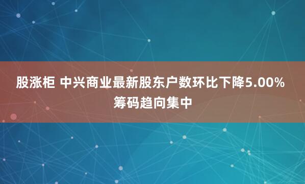 股涨柜 中兴商业最新股东户数环比下降5.00% 筹码趋向集中