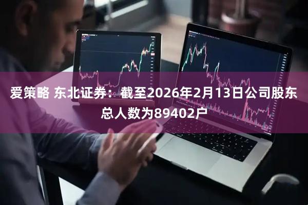 爱策略 东北证券：截至2026年2月13日公司股东总人数为89402户